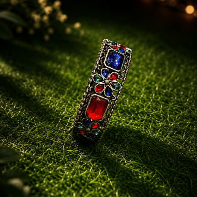 Multicolor Gemstone Hair Clip